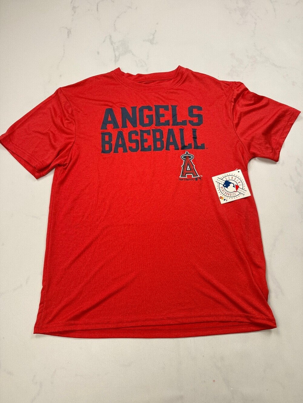 Team Athletics Los Angeles Baseball T Shirt Red 2010s Graphic - Boys XL